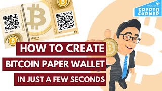 How to create a Bitcoin Paper Wallet in 2 steps  Crypto Corner 71 [upl. by Cirederf]