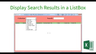 VBA  User Form Search as you Type using TextBox and ListBox  Search by criteria [upl. by Ahsiyk]