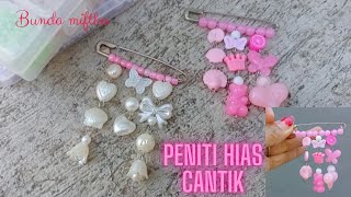 DIY decorative safety pins  DIY peniti hias cantik part 4 [upl. by Coniah]