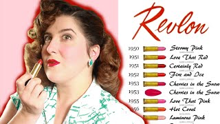 I tried EVERY 1950s lipstick shade you can buy today from Revlon  The 1950s Housewife Project [upl. by Xonel]