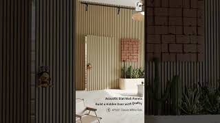 Acoustic Slat Wall Panel Hidden Door  STEP GUARD Floors amp Walls wallpanel [upl. by Heffron]