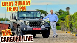 Best SUV amp Car in 16 Lakhs ⭐️ Hyundai Skoda VW Tata Kia Mahindra Maruti 🔥 Live With CARGURU [upl. by Gnuhn]