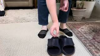 OOFOS OOahh Slide Black Men’s Size 14 Women’s Size 16 Lightweight Recovery Footwear Review [upl. by Baal769]