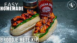 Broodje hete kip  Spicy amp delicious  1 minute videos  Chefs Sens  Video 15 [upl. by Nywled79]