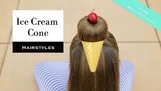 June Braid Box Video Ice Cream Cone Hairstyles by Erin Balogh [upl. by Tessy]