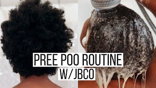 BEST PrePoo Routine For Natural Hair  MOISTURE RETENTION amp HAIR GROWTH [upl. by Mac757]