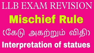 Mischief rule in tamilHeydons case rule l Interpretation Of Statues [upl. by Decamp]