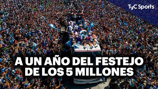 A UN AÑO DEL FESTEJO DE LOS 5 MILLONES EN LAS CALLES DE BUENOS AIRES 🏆 ARGENTINA CAMPEÓN DEL MUNDO ⚽ [upl. by Warde141]