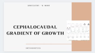 CEPHALOCAUDAL GRADIENT OF GROWTH [upl. by Atiana181]