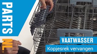 Kopjesrek vervangen van vaatwasser PartsNL uitleg [upl. by Etnuahs]