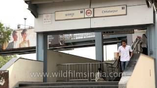 Entry at Chattarpur Metro Station [upl. by Carnahan308]