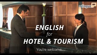 Learn English for Hotel and Tourism quotChecking into a hotelquot  English course by LinguaTV [upl. by Astera498]