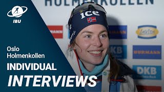 World Cup 2324 OsloHolmenkollen Women Individual Interviews [upl. by Eldwen869]