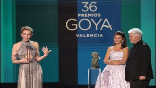 Traducción simultánea Valencia · Cate Blanchett · Premios GOYA 2022 [upl. by Kubetz]