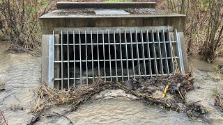 Unclogging Big Culvert Trash Rack [upl. by Notelrahc119]