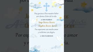 INVITACION DE BAUTIZO PARA NIÑO  INVITACION BAUTIZO ANGELITO [upl. by Echo]