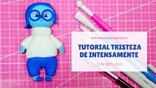 Tutorial Tristeza INTENSAMENTE  Porcelana Fría  Paso a paso sin moldes [upl. by Eenar272]