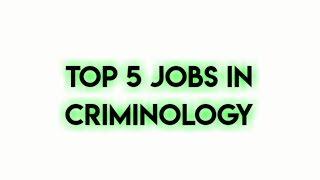 Criminology jobs  career in criminology  jobs in Criminology major  Criminology [upl. by Nikolai]