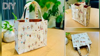 可愛いカクカクトートバッグ作り方 How To Make Totebag With Beautiful Corners  Easy Sewing TutorialsDiy [upl. by Wakefield452]