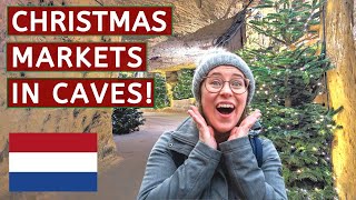 Valkenburg Christmas Markets in CAVES [upl. by Ahsinoj]