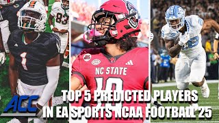 Top 5 Predicted ACC Players In EA Sports College Football 25 [upl. by Chiles891]