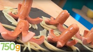 Recette des Spaghettis en forme de pieuvre  750g [upl. by Munro]