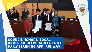 Runway – Daily Learning App Creators Receive Council Proclamation [upl. by Eylloh]