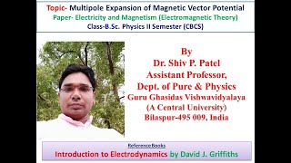 Multipole Expansion of Magnetic Vector Potential [upl. by Lewse746]