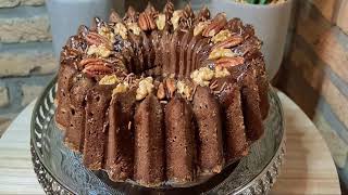 Cake au café et cannellegingembre et noixEasy cake recipe كيكة القهوة والشكلاطة بمذاق قرفة وزنجبيل [upl. by Hsenid]