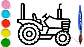 How to draw Tractor 🚜 tractor drawing art2024trending drawing 2024artviral [upl. by Alahc]