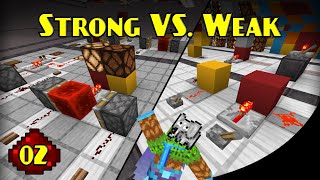 How To Run Redstone Strong amp Weak Power  Lets Learn Redstone 02  Minecraft Redstone Tutorial [upl. by Sidonia]