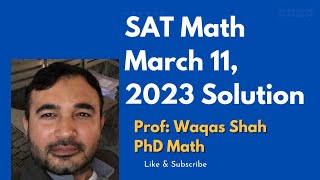 Digital SAT Math March 2023 Paper Solution How to Score 800 in SAT Math [upl. by Cyrillus]