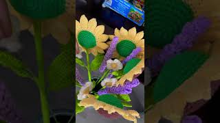 Arreglos florales a crochet girasoles tejidos [upl. by Artekal]