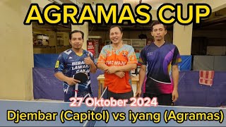 Tournament Tenis Meja AGRAMAS CUP 2024 SEMI FINAL Djembar Capitol Div10 vs iyang Agramas Div9 [upl. by Auhs]