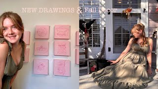 New Drawings amp Fall Decor  Vlog 3 [upl. by Ettennig]