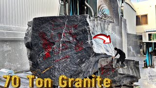 70 tons of granite stone cut by machine from China amazing work [upl. by Trinidad]