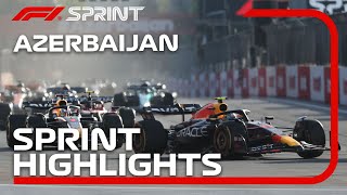 F1 Sprint Highlights  2023 Azerbaijan Grand Prix [upl. by Retxed]