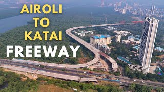 Airoli Katai Freeway  November 2023 Progress  Airoli to Shilphata in 20 minutes [upl. by Haff]