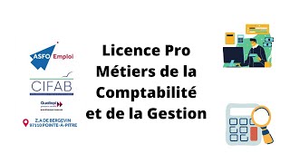 Licence Professionnelle Métiers Comptabilité Gestion [upl. by Selegna]