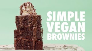 Deliciously Simple Vegan Brownies  Loving It Vegan [upl. by Ayom614]