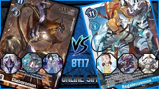 Regalecusmon vs Diaboromon  Digimon TCG BT17 Match [upl. by Esimorp357]