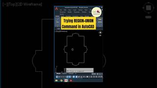 Trying REGIONUNION Command in AutoCAD shorts autocad cadcareer autocadd autocadtips [upl. by Jacinda]