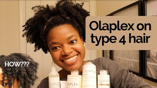 Olaplex on type 4 natural hair treatment wash  style [upl. by Iinde]