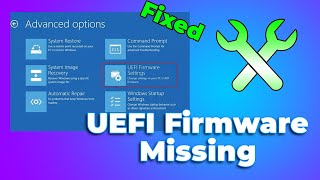 UEFI Firmware Settings Missing on Windows 1110 2024 Full Guide✅ [upl. by Eelannej934]