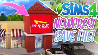 A Cozy Newcrest Save File in The Sims 4 MAINLY Basegame [upl. by Rosen490]