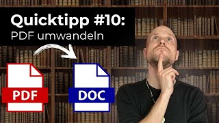 PDF konvertieren  umwandeln in WordDatei docx [upl. by Nyladnohr162]