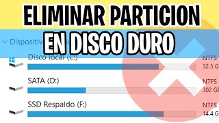 Como eliminar una partición de Disco Duro en Windows 10 8  7 EN ESPAÑOL [upl. by Yuu]