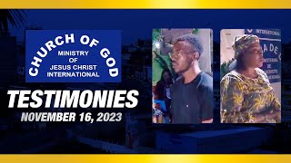 Testimonies  November 16 2023  CGMJCI [upl. by Uhej]