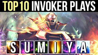 TOP 10 MOST EPIC INVOKER PLAYS by SumiYa Best Invoker Moments WTF Dota 2 [upl. by Nac]