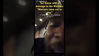 Tari Eason with a message to the Warriors “Warriors come out to play” rockets tarieason warriors [upl. by Gardener211]